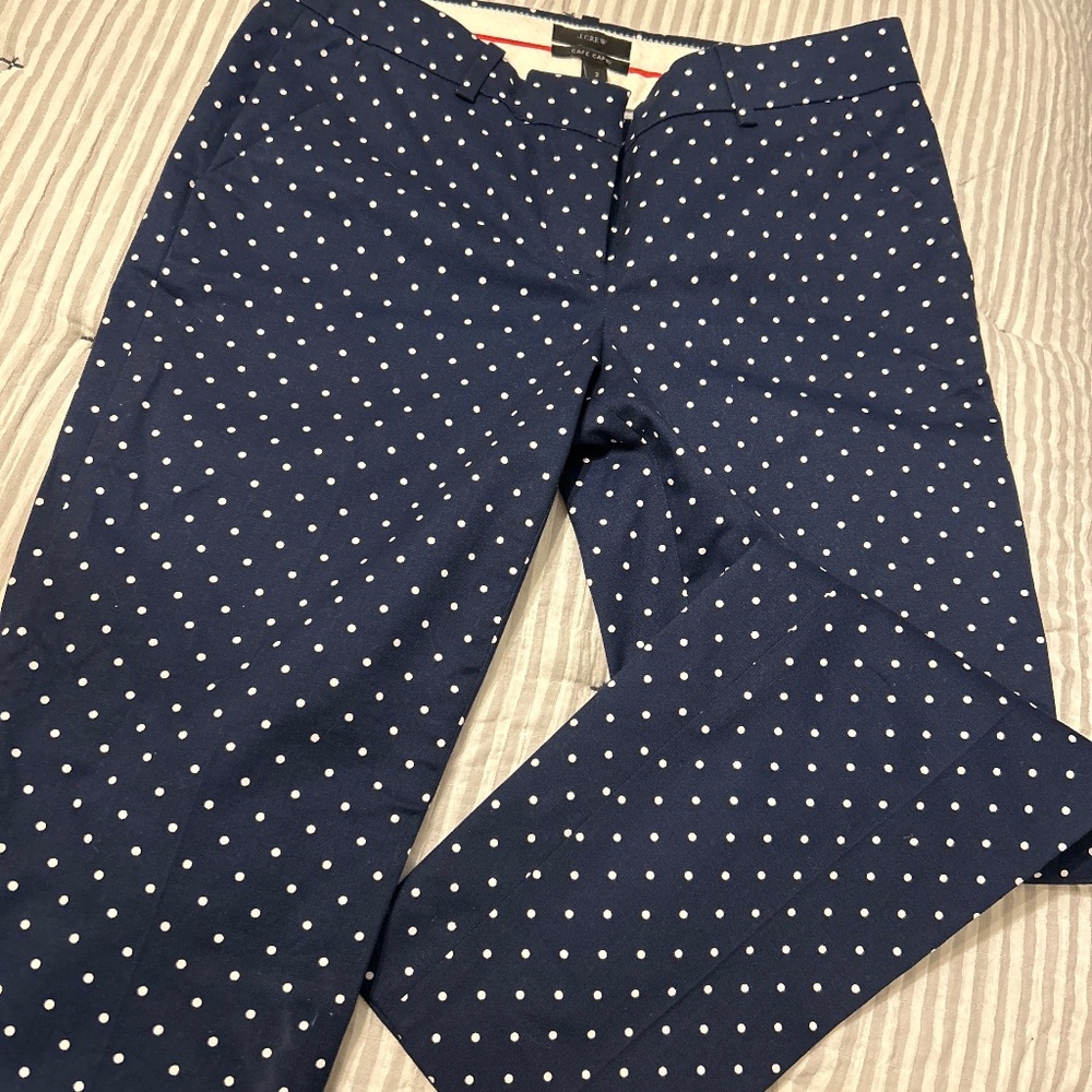 J Crew Polka Dot Capri pants